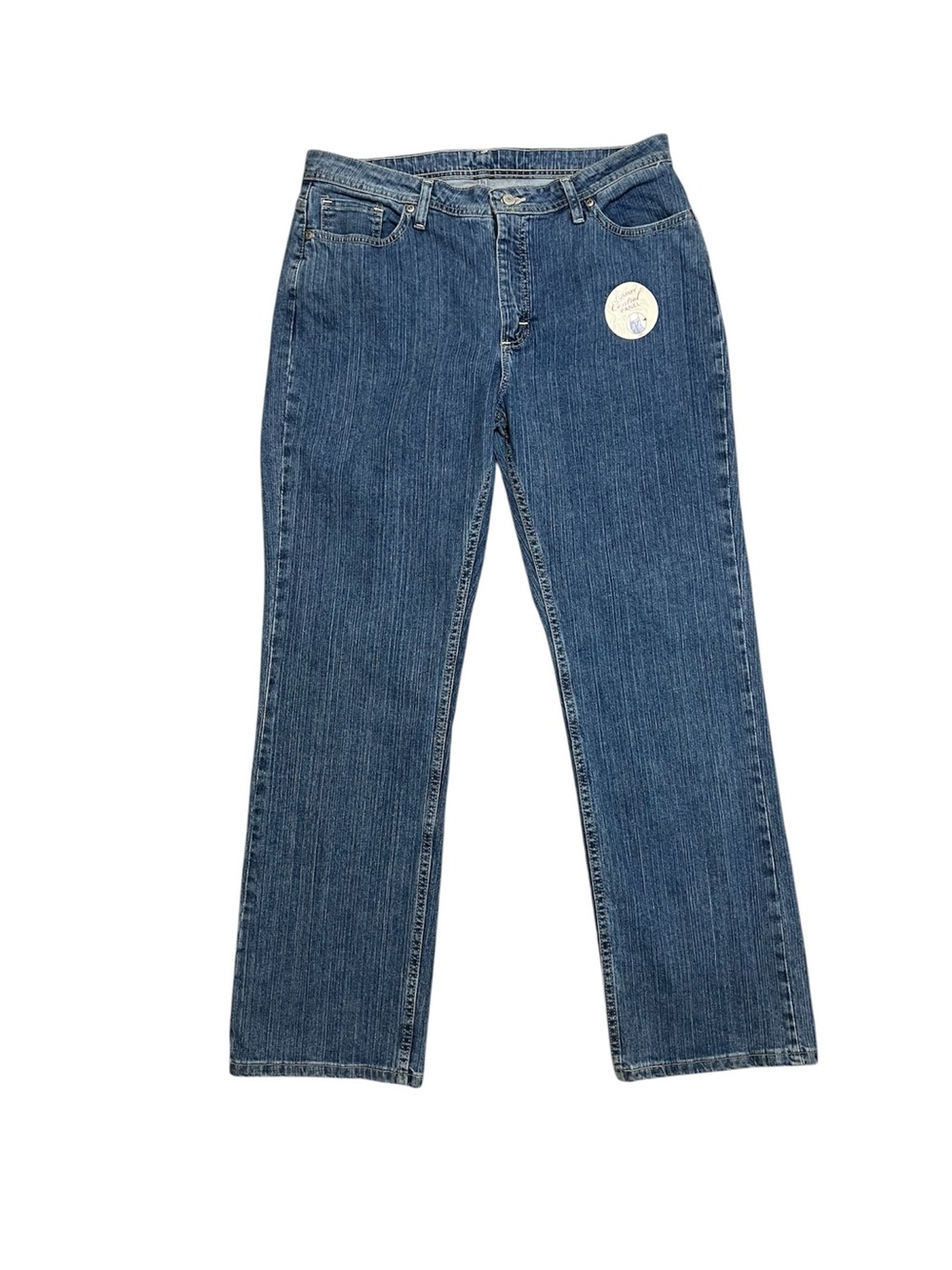 NEW Wrangler Womens Blue Wide Leg Jeans - 16 M - Tummy Control